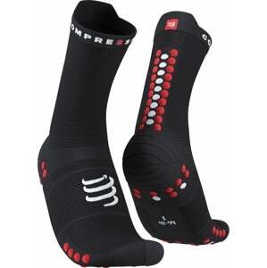 Compressport Pro Racing Socks v4.0 Run High Black/Red T4 Bežecké ponožky