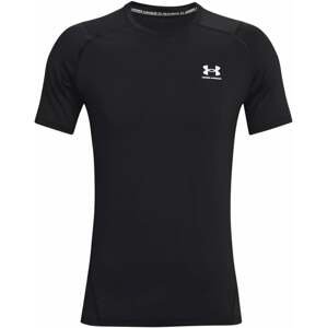 Under Armour Men's HeatGear Armour Fitted Short Sleeve Black/White L Bežecké tričko s krátkym rukávom