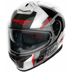 Nolan N80-8 Wanted N-Com Metal White Red/Black/Silver M Prilba