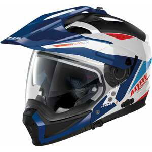 Nolan N70-2 X Stunner N-Com Metal White Blue/Red M Prilba