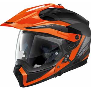 Nolan N70-2 X Stunner N-Com Flat Black Orange/Antracite 2XL Prilba