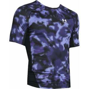 Under Armour UA HG Armour Printed Short Sleeve Starlight/White M Fitness tričko