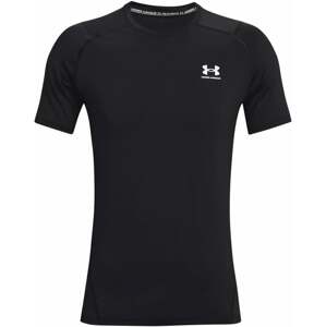 Under Armour Men's HeatGear Armour Fitted Short Sleeve Black/White XS Bežecké tričko s krátkym rukávom