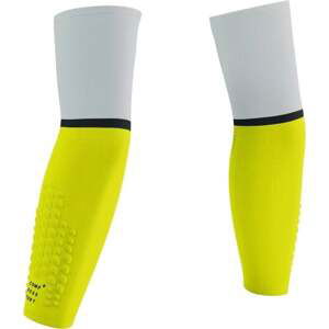 Compressport ArmForce Ultralight White/Safety Yellow T3 Bežecké návleky na ruky