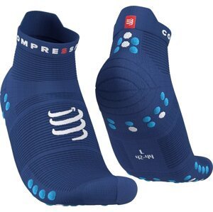 Compressport Pro Racing Socks V4.0 Run Low Sodalite/Fluo Blue T1 Bežecké ponožky