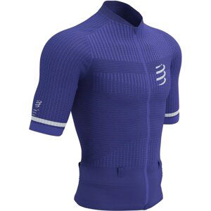 Compressport Trail Postural SS Top M Dazzling Blue/White S Bežecké tričko s krátkym rukávom