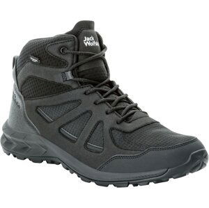 Jack Wolfskin Woodland 2 Texapore Mid M Black 42 Pánske outdoorové topánky