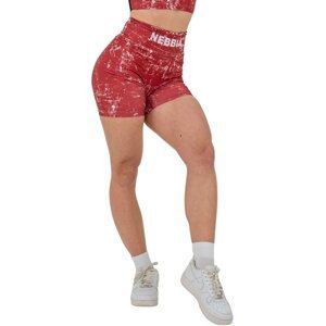 Nebbia High Waisted Leggings Shorts 5" Hammies Red S Fitness nohavice