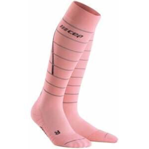 CEP WP401Z Compression Tall Socks Reflective Light Pink IV Bežecké ponožky