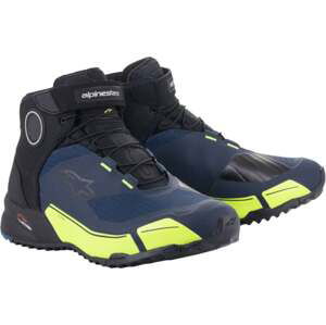 Alpinestars CR-X Drystar Riding Shoes Black/Dark Blue/Yellow Fluo 43,5 Topánky