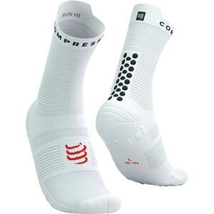 Compressport Pro Racing Socks V4.0 Run High White/Black/Core Red T4 Bežecké ponožky