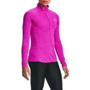 Tričko s dlhým rukávom Under Armour Tech 1/2 Zip - Twist-PNK