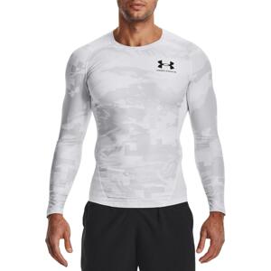 Kompresné tričko Under Armour UA HG IsoChill Comp Print LS-WHT