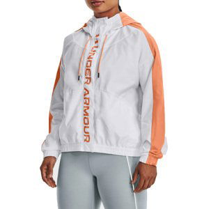 Bunda s kapucňou Under Armour UA Rush Woven FZ Jacket-WHT