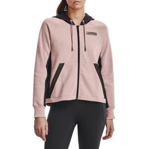 Mikina s kapucňou Under Armour Rival + FZ Hoodie-PNK