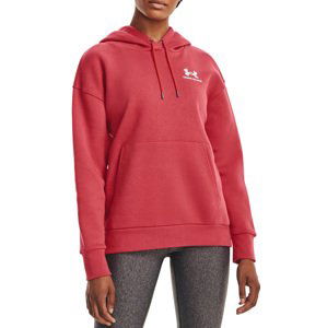 Mikina s kapucňou Under Armour Essential Fleece Hoodie-RED