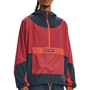 Bunda s kapucňou Under Armour UA Rush Woven 1/2 Zip Anorak-GRY