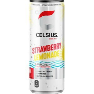 Power a energy drinky CELSIUS Celsius Energetický Nápoj Strawberry Lemonade - Příchuť Jahoda - 355ml