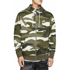 Mikina s kapucňou Nike M NSW CLUB HOODIE FZ FT CAMO