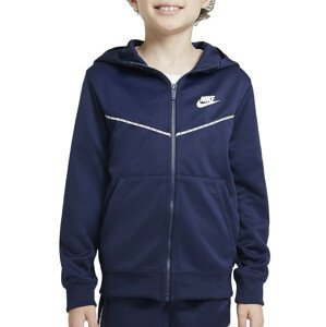 Mikina s kapucňou Nike  Repeat Jacke Kids Blau Weiss F410
