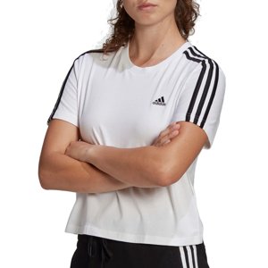 Tričko adidas  Essentials Loose 3-Stripes Cropped