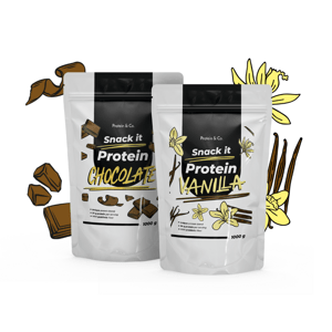 Protein & Co. SNACK IT Proteín 1 kg + 1 kg za zvýhodnenú cenu Zvoľ príchuť: Vanilla, Zvoľ príchuť: Chocolate