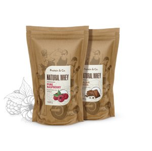 Protein&Co. NATURAL WHEY – prémiový protein bez chemie 2 kg Zvoľ príchuť: Dried strawberries, Zvoľ príchuť: Tropical mango