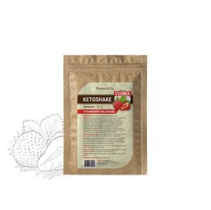 Protein & Co. Ketoshake – 1 porcia 30 g PRÍCHUŤ: Strawberry milkshake