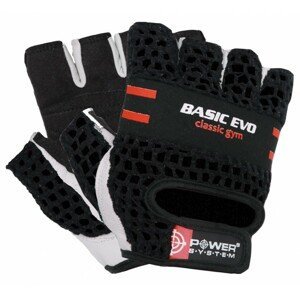 Fitness rukavice BASIC EVO (POWER SYSTEM) Veľkosť: L, Barva: Červená