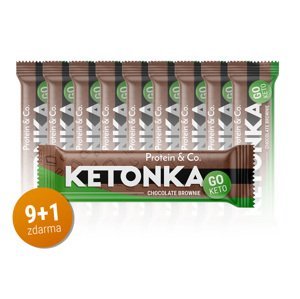 Protein&Co. Ketónka 40 g – keto proteínová tyčinka 9+1 zadarmo