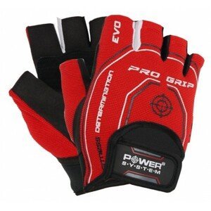 Fitness rukavice PRO GRIP EVO (POWER SYSTEM) Veľkosť: M, Barva: Červená