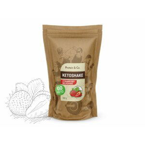Protein&Co. Ketoshake - proteínový diétny koktail Príchut´: Strawberry milkshake, Množstvo: 500g