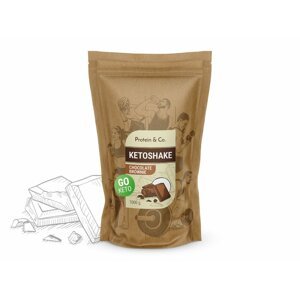 Protein&Co. Ketoshake - proteínový diétny koktail Príchut´: Chocolate brownie, Množstvo: 1000g