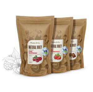 Protein&Co. NATURAL WHEY prémiový proteín bez chémie 2 kg Zvoľ príchuť: Dried strawberries, PRÍCHUŤ: Dried strawberries