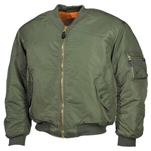 Bunda MFH® Flight Jacket MA1 “Bomber“ – Olive Green  (Farba: Olive Green , Veľkosť: M)