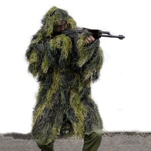 Maskovacia parka Ghillie ANTI FIRE s kapucňou Mil-Tec® - woodland