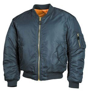 Bunda MFH® Flight Jacket MA1 “Bomber“ – Modrá (Farba: Modrá, Veľkosť: M)