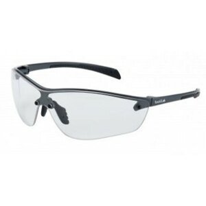 Ochranné okuliare BOLLÉ® SILIUM PLUS - kovovo sivé, číre (Farba: Sivá, Šošovky: Číre)