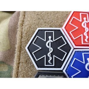 Nášivka Paramedic Hexagon JTG® - Swat (Farba: Čierna)