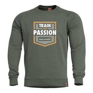 Mikina Hawk Train Your Passion PENTAGON® - zelená – Zelená (Farba: Zelená, Veľkosť: M)