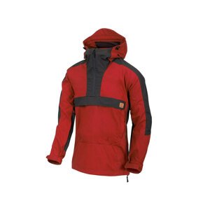 Bunda Woodsman Anorak® Helikon-Tex® - dvojfarebná Crimson Sky / Ash Grey (Farba: Crimson Sky / Ash Grey, Veľkosť: S)