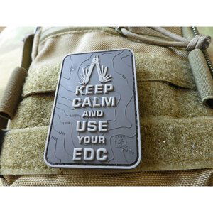 Nášivka Keep Calm and use your EDC JTG® - červená – BlackOps (Farba: BlackOps)