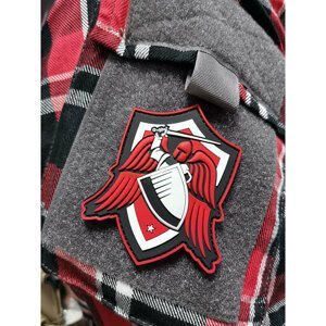 Nášivka Archangel Saint Michael Strike Shield JTG® – Červená (Farba: Červená)