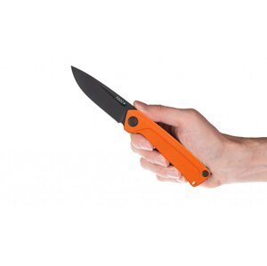 Zatvárací nôž Z200 G10 Liner Lock ANV® - farba rukoväte: oranžová, DLC čierna čepeľ (Farba: Oranžová, Varianta: DLC ČIERNA ČEPEĽ)