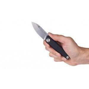 Zatvárací nôž Z050 ANV® - farba rukoväte: čierna, sivá čepeľ - Stone wash (Farba: Čierna, Varianta: ŠEDÁ ČEPEĽ - STONE WASH)