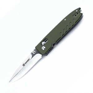 Zatvárací nôž G746 Ganzo® – Strieborná čepeľ - Satin, Zelená (Farba: Zelená, Varianta: Strieborná čepeľ - Satin)