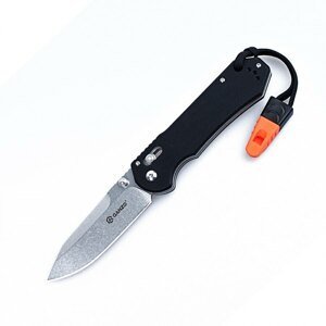 Zatvárací nôž G7452-WS Ganzo® - Sivá čepeľ SW, Čierna rukoväť (Farba: Čierna, Varianta: šedá čepel – Stone Wash)