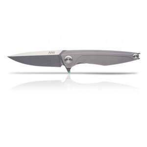 Zatvárací nôž ANV® Z300 Titanium Frame Lock – ŠEDÁ ČEPEĽ - STONE WASH (Farba: Grey, Varianta: ŠEDÁ ČEPEĽ - STONE WASH)