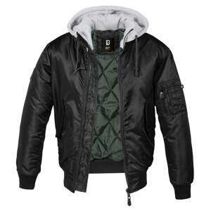 Zimná bunda MA1 Sweat Hooded Brandit® – Čierna / sivá (Farba: Čierna / sivá, Veľkosť: S)