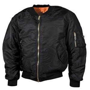 Bunda MFH® Flight Jacket MA1 “Bomber“ – Čierna (Farba: Čierna, Veľkosť: S)